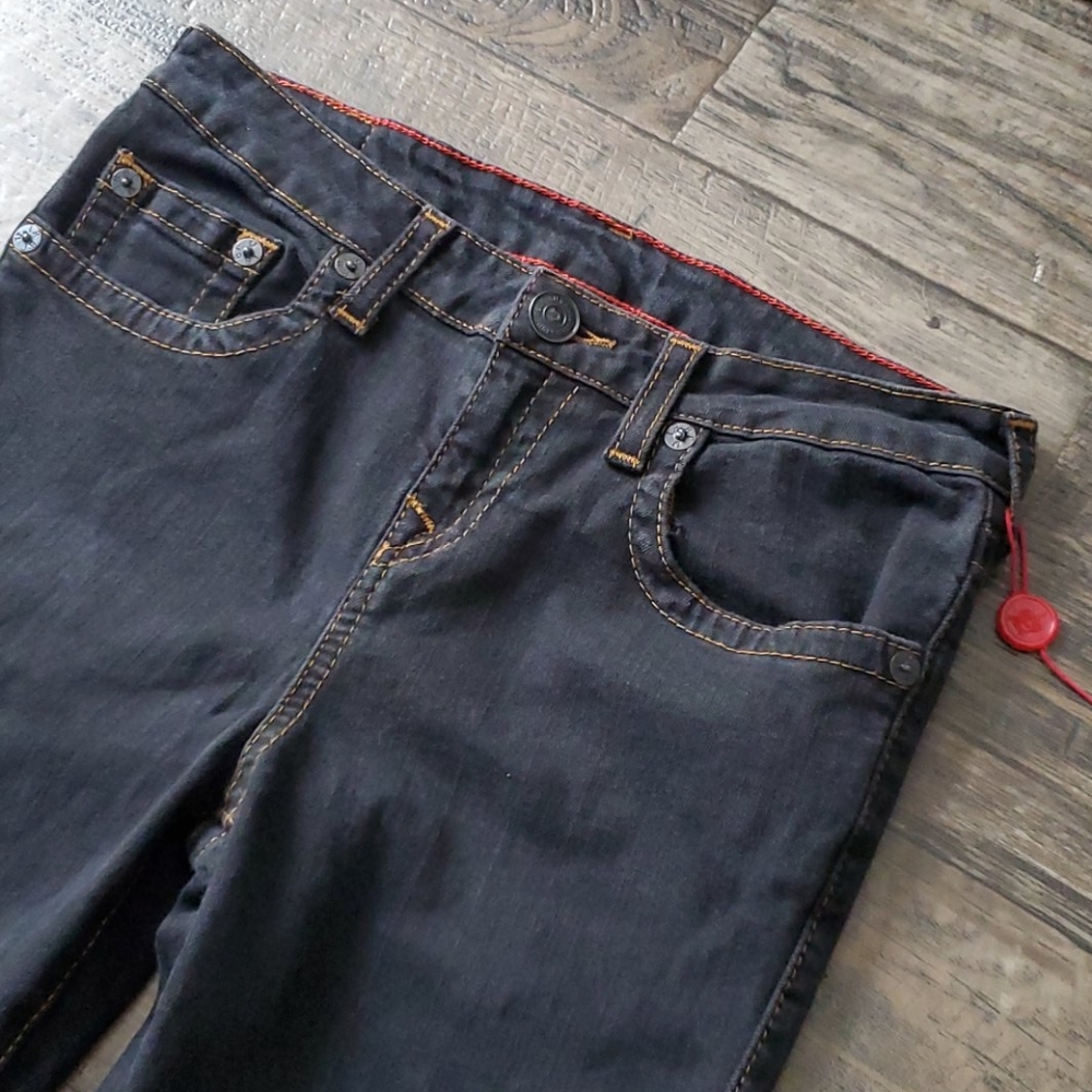 True Religion Slim Straight Black Wash Jeans - Picture 2 of 7
